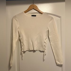 Topshop cropped top with side tie detail
